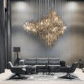 Candelabro de lustre moderno para lobby de hotel de luxo